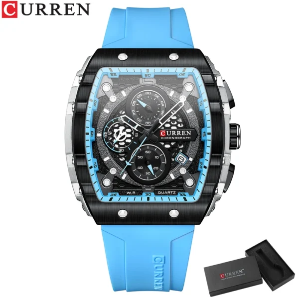 CURREN Sports Rectangular Quartz Watch – Bold, Modern & Unstoppable - Image 14