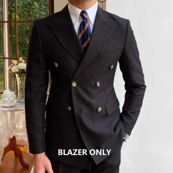 2025 British Style Double Breasted Blazer for Men - Image 8