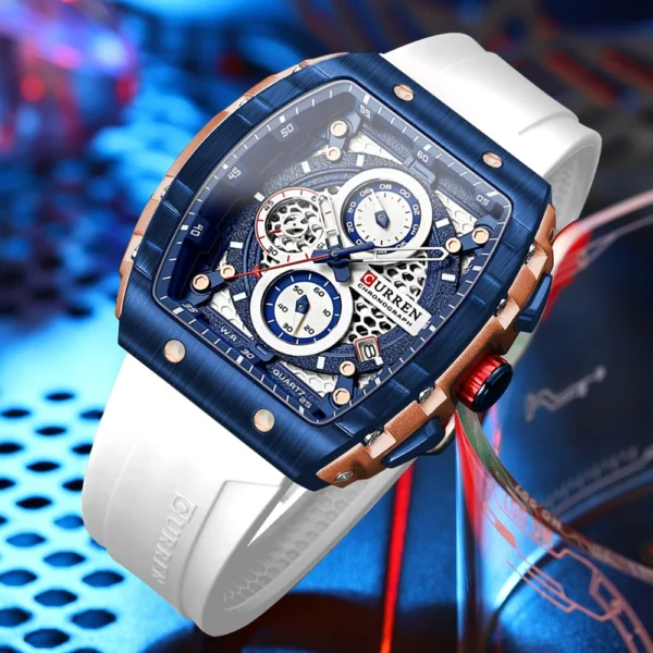 CURREN Sports Rectangular Quartz Watch – Bold, Modern & Unstoppable - Image 6