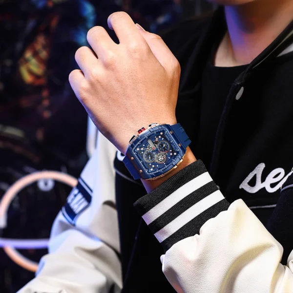 CURREN Sports Rectangular Quartz Watch – Bold, Modern & Unstoppable - Image 2