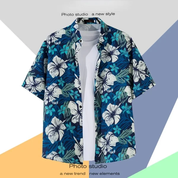 Men's Hawaiian Cartoon Print Shirt - Image 27