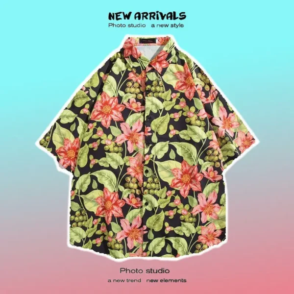 Men's Hawaiian Cartoon Print Shirt - Image 24