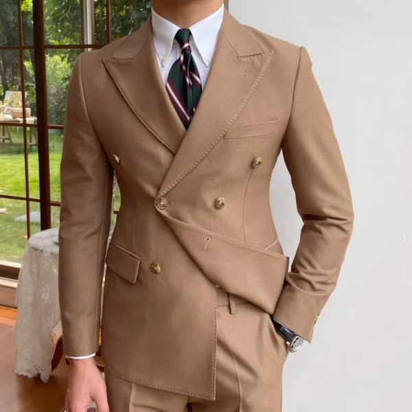 2025 British Style Double Breasted Blazer for Men - Image 3