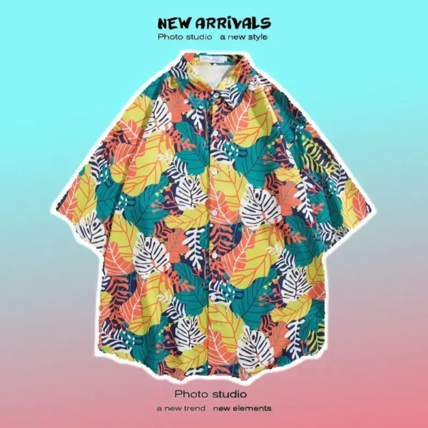 Men's Hawaiian Cartoon Print Shirt - Image 18