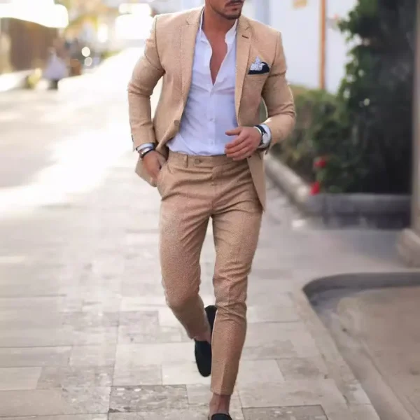 Men’s Linen Suit 2-Piece Slim Fit – Perfect for Summer Weddings & Beach Events - Image 20