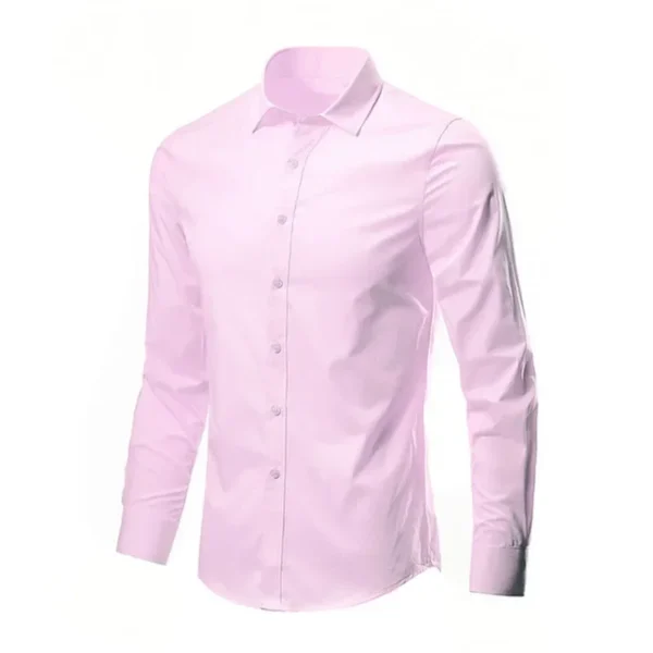 Men's White Long-Sleeved Non-Iron Dress Shirt - Image 5