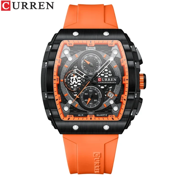 CURREN Sports Rectangular Quartz Watch – Bold, Modern & Unstoppable - Image 8