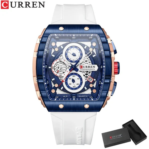 CURREN Sports Rectangular Quartz Watch – Bold, Modern & Unstoppable - Image 12