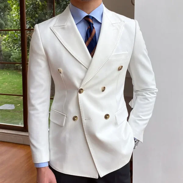2025 British Style Double Breasted Blazer for Men - Image 4