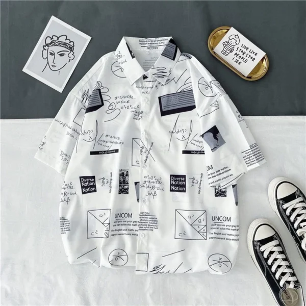 Men's Hawaiian Cartoon Print Shirt - Image 6