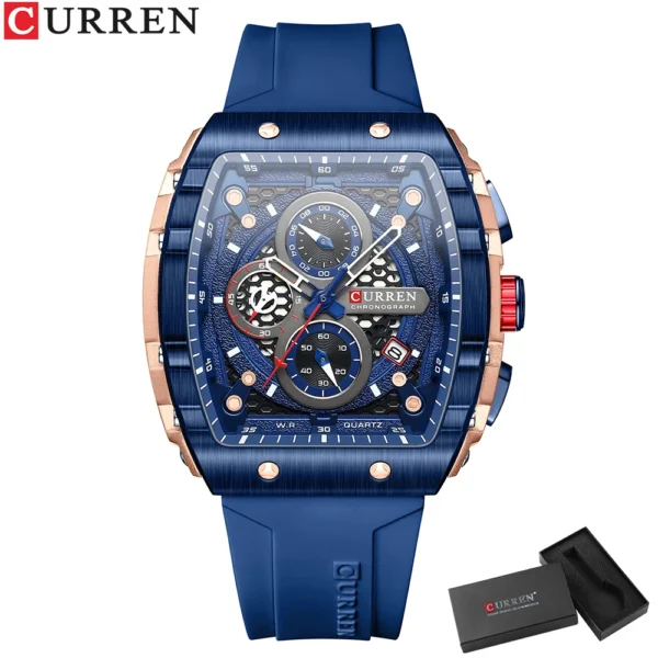 CURREN Sports Rectangular Quartz Watch – Bold, Modern & Unstoppable - Image 15