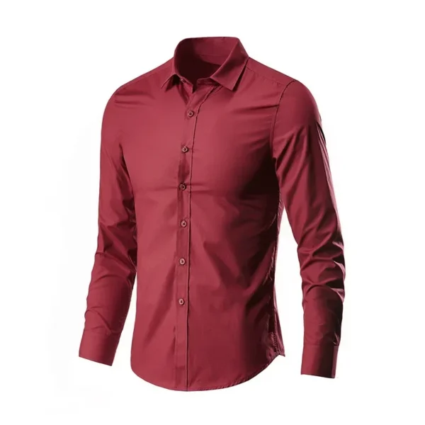 Men's White Long-Sleeved Non-Iron Dress Shirt - Image 11