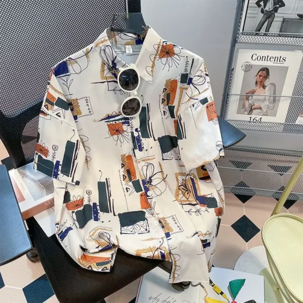 Men's Hawaiian Cartoon Print Shirt - Image 22