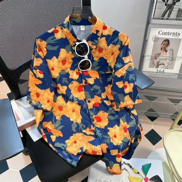 Men's Hawaiian Cartoon Print Shirt - Image 7