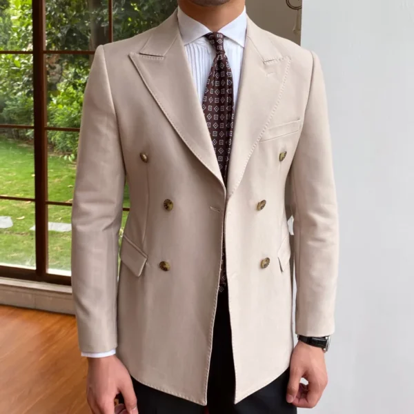 2025 British Style Double Breasted Blazer for Men - Image 5