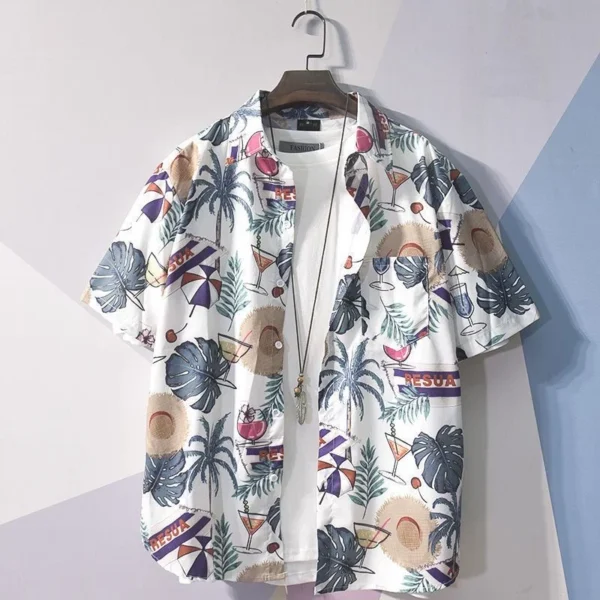 Men's Hawaiian Cartoon Print Shirt - Image 16