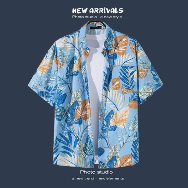 Men's Hawaiian Cartoon Print Shirt - Image 8