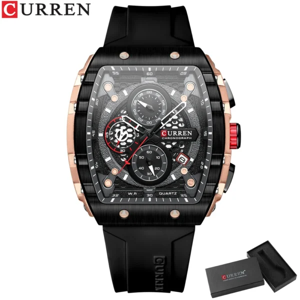 CURREN Sports Rectangular Quartz Watch – Bold, Modern & Unstoppable - Image 17
