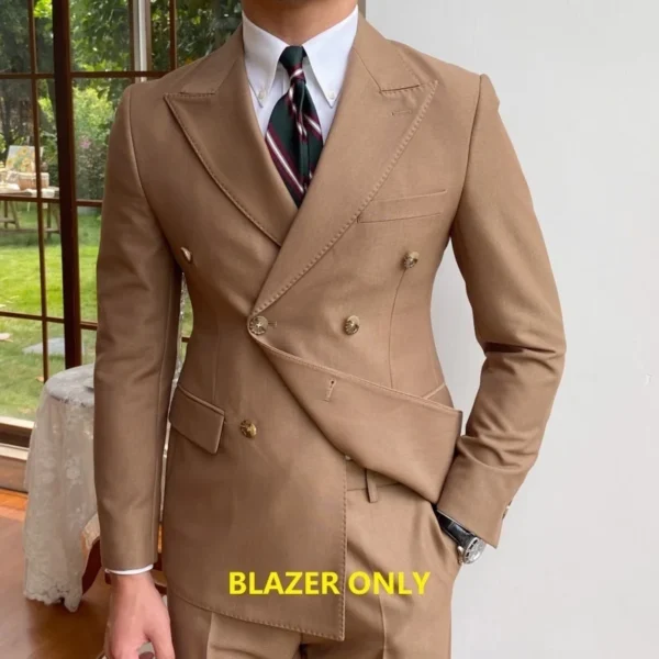 2025 British Style Double Breasted Blazer for Men - Image 7