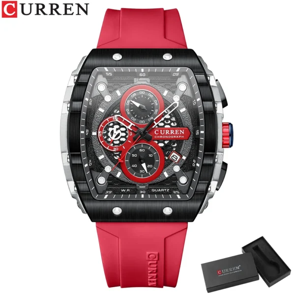 CURREN Sports Rectangular Quartz Watch – Bold, Modern & Unstoppable - Image 7